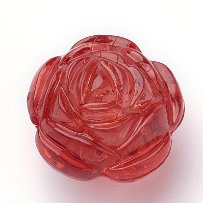 Transparent Acrylic Beads, Flower