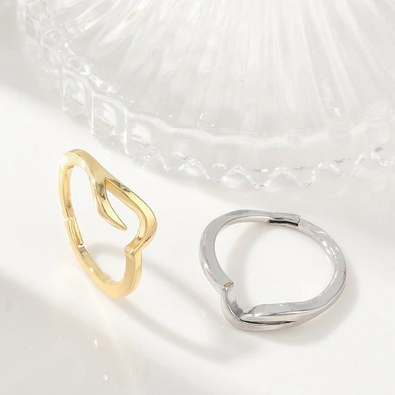 Латунные кольца на палец для женщин, долговечный, без свинца и без кадмия, стойки покрытие