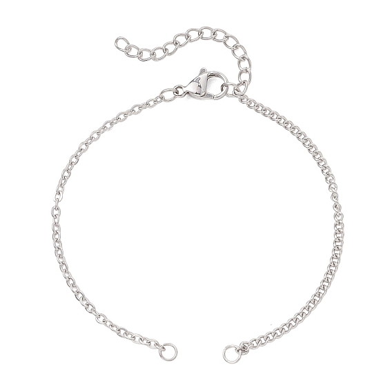 304 изготовление браслетов из витой цепи и троса из нержавеющей стали, не тускнеет