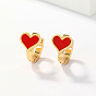 Stainless Steel Huggie Hoop Earrings, Acrylic Butterfly/Heart/Leaf Earring for Women