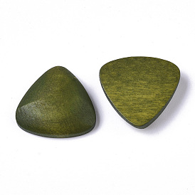 Painted Wood Cabochons, Triangle