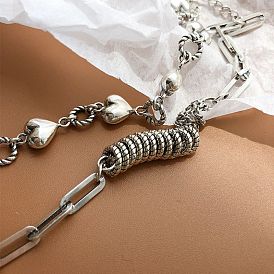 Браслеты-цепочки из сплава для женщин, античное серебро