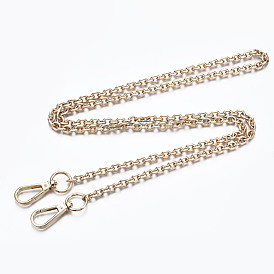 Correas de cadenas de bolsa, cadenas de eslabones de cable de hierro, con anillo de puerta de aleación de resorte, para accesorios de reemplazo de bolsas