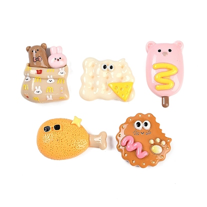 Кабошоны из смолы, имитация еды, разнообразные