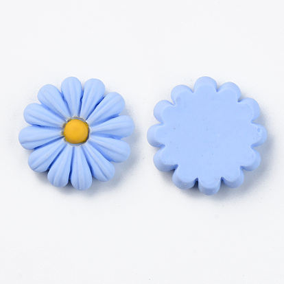 Resin Cabochons, Opaque, Sunflower