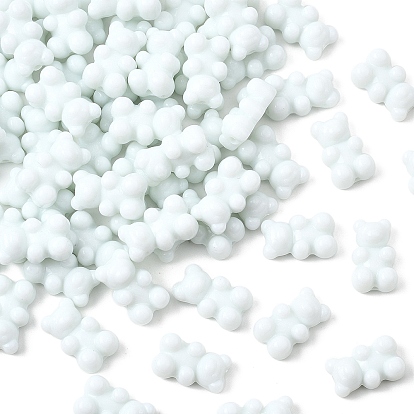 100 непрозрачные акриловые бусины, медведь