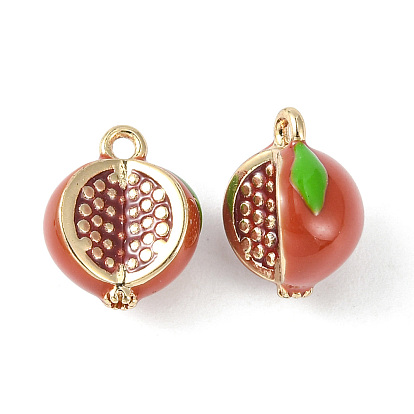 Латунь эмаль прелести, имитация фруктов, золотой свет, гранатовое очарование