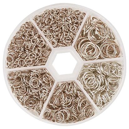 1 кольца прыжок коробка железа, 4~10x0.7~1 мм, Около 1745 шт / коробка