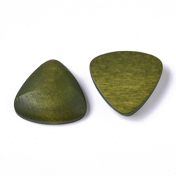 Painted Wood Cabochons, Triangle