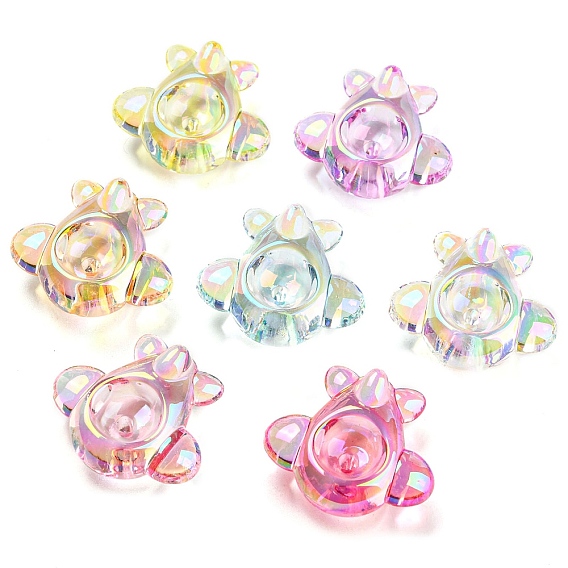 Уф-покрытие прозрачные акриловые бусины, переливающийся самолет