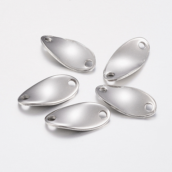 201 Stainless Steel Links/Connectors, Twist Teardrop