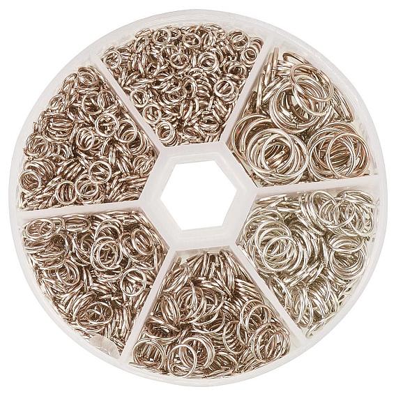 1 кольца прыжок коробка железа, 4~10x0.7~1 мм, Около 1745 шт / коробка