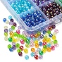 15 Colors Transparent Acrylic Beads, AB Color Plated, Round