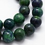 Brins de perles de chrysocolla et lapis lazuli naturelles, teint, ronde