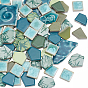 500g 4 estilos mosaico azulejos cabujones de porcelana, para decoración del hogar o manualidades de bricolaje