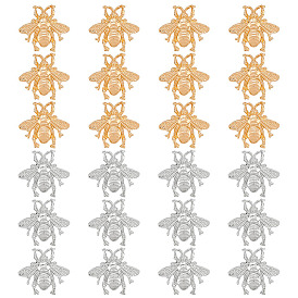 24шт 2 цветная брошь из сплава пчел, изысканные булавки для лацканов для мужчин и женщин