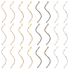 40 шт. 4 цвета латунные подвески, волнистый