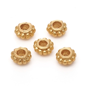 Brass Beads, Long-Lasting Plated, Matte Style, Flat Round
