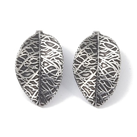 316 Surgical Stainless Steel Pendants, Leaf Charm
