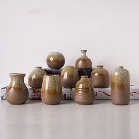 Mini Porcelain Vase Ornaments, for Dollhouse Accessories, Pretending Prop Decorations