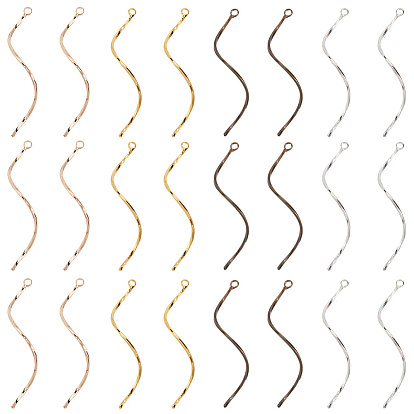 40 шт. 4 цвета латунные подвески, волнистый