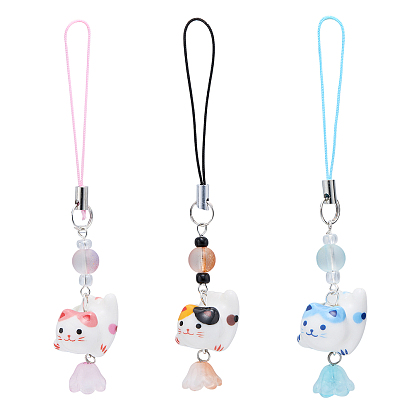 3шт. ремни для мобильных телефонов из стекла и лэмпворка ручной работы