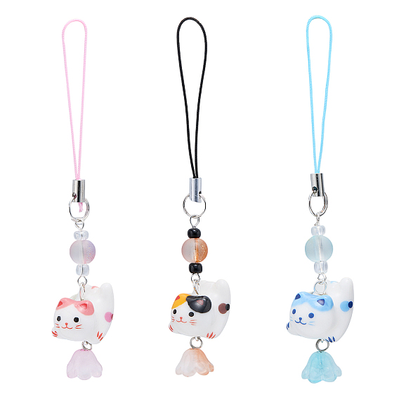 3шт. ремни для мобильных телефонов из стекла и лэмпворка ручной работы