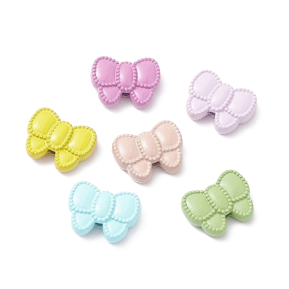 Spray Painted Alloy Beads, Bowknot