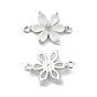 Brass Pave Cubic Zirconia Connector Charms, Flower Links