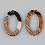 Resin & Walnut Wood Pendants, Oval