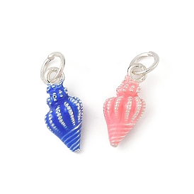 Подвески из эмали и сплава, морской улитки, с целью перехода в кольце, платина