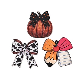 Печатные акриловые подвески, бантом