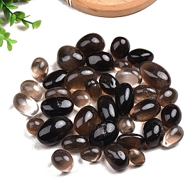 Natural Smoky Quartz Oval Palm Stone Reiki Polished Healing Pocket Worry Stone, for Anxiety Stress Relief Therapy