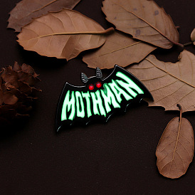 Luminous Halloween Theme Alloy Brooch, Bat