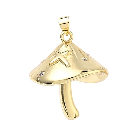 Латунные микро проложить кубического циркония подвески, грибные прелести, долговечный, стойки покрытие, без свинца и без кадмия