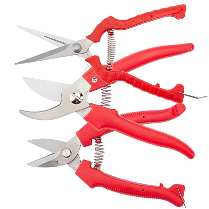 Iron Garden Pruning Shears & Drop Forged Bypass Garden Shears & Garden Trimming Scissor, with Plastic Handles, for Gardening Flower Arrangement