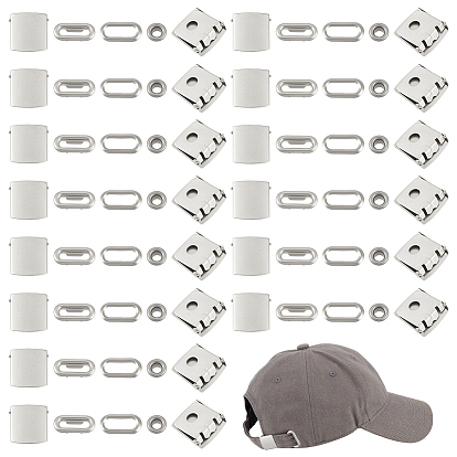 40комплекты железных бейсболок, пряжек, ремней и зажимов, пряжка для шляпы с ушком, регулируемые пряжки для лямок рюкзака