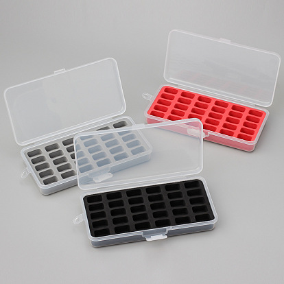 China Factory 30 grid bobbin box thickened with sponge fixed bobbin box  sewing box sewing machine tool plastic bobbin storage box as shown in the  picture in bulk online 