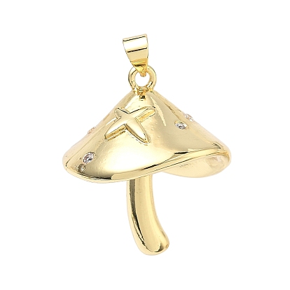 Латунные микро проложить кубического циркония подвески, грибные прелести, долговечный, стойки покрытие, без свинца и без кадмия