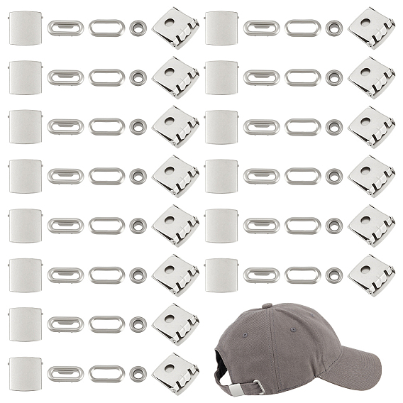 40комплекты железных бейсболок, пряжек, ремней и зажимов, пряжка для шляпы с ушком, регулируемые пряжки для лямок рюкзака