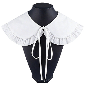 1Съемные женские накладные воротники из полиэстера, отделка горловины с оборками, край аппликации для шитья одежды, аксессуары для одежды diy