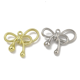 Alloy Pendants, Cadmium Free & Nickel Free & Lead Free, Bowknot Charms