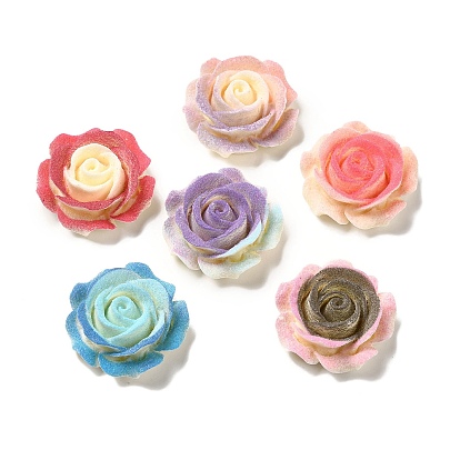Opaque Resin Cabochons, Flower