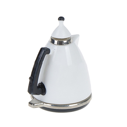 Plastic Miniature Imitation Electric Kettle Ornaments, Micro Landscape Garden Dollhouse Accessories, Pretending Prop Decorations, with Handle & Cap