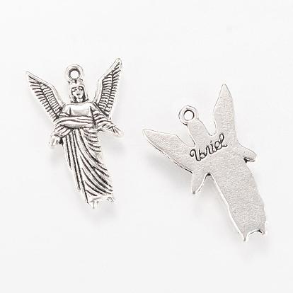 Tibetan Style Alloy Pendants, Angel, Cadmium Free & Lead Free