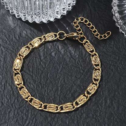 6mm 304 Edelstahl-Lumachina-Kettenarmbänder, Ionenbeschichtung (ip)