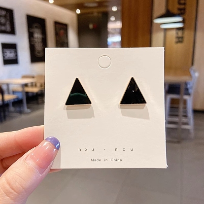 Alloy Acryilc Stud Earrings for Women, with 925 Sterling Silver Pin