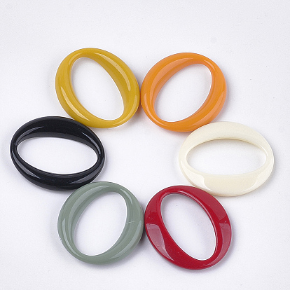 Anneaux de liaison acryliques opaques, ovale