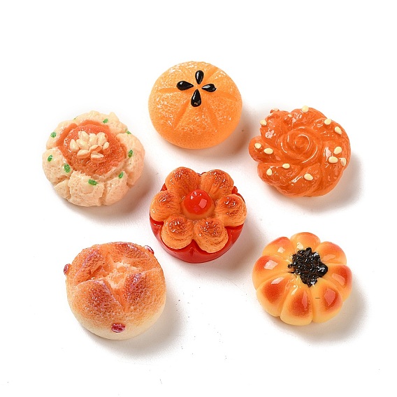 Opaque Resin Imitation Food Decoden Cabochons, Bread