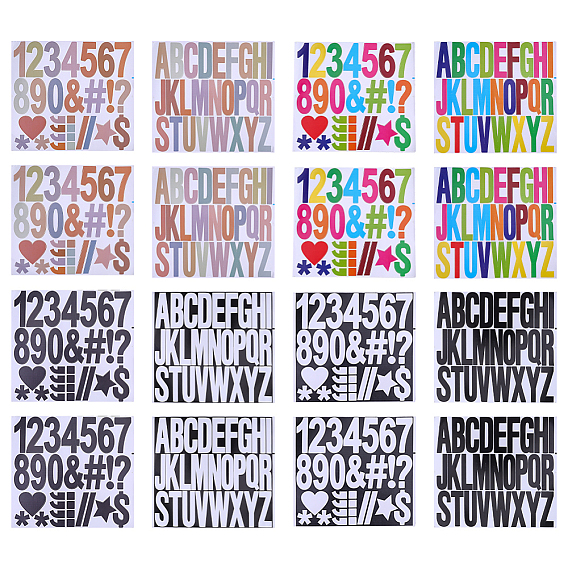 16 листы 8 стили самоклеящиеся ПВХ наклейки, Украшение дневника для фотоальбома своими руками